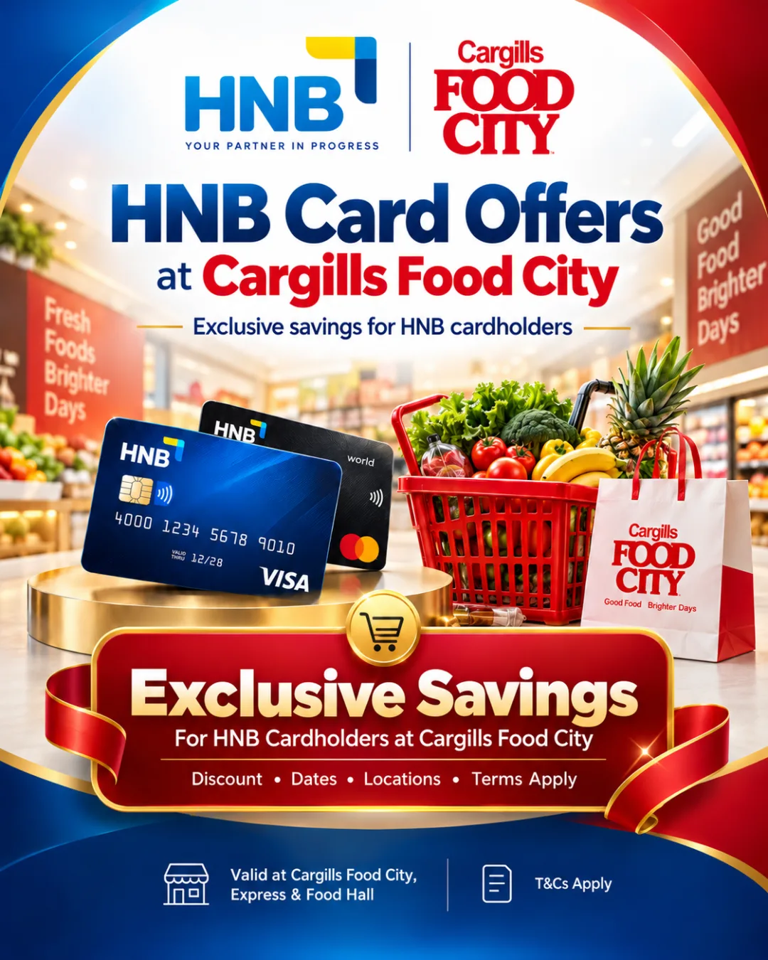HNB Credit Card Offer: 20% Off Dairy Products at Cargills Food City – October & November 2026
