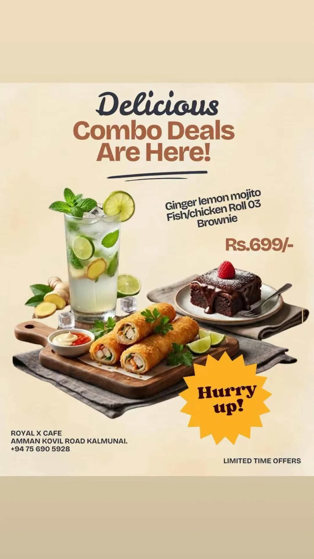 Delicious Combo Deals Are Here! Royal x cafe offer